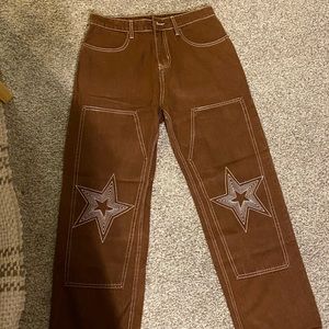 West Coast' Star Print Oversized Jeans Pants Size 1